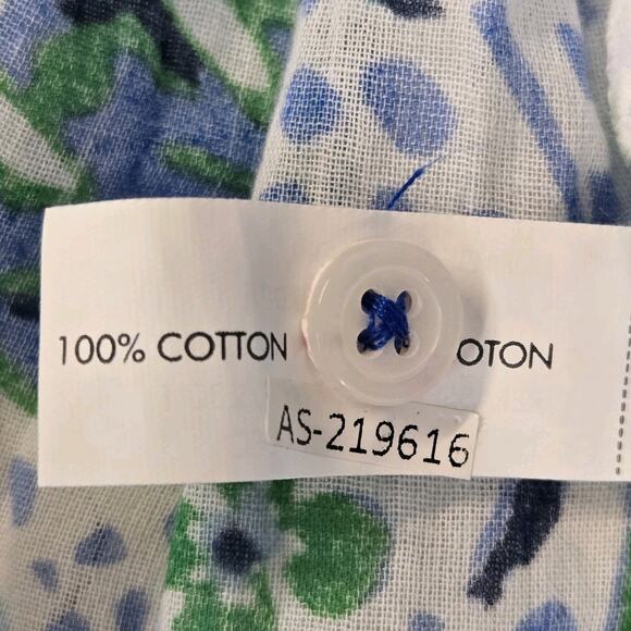 Poupette St Barth Maxi Dress Womens XS Sleeveless Blue White Floral Coquette - Picture 9 of 12